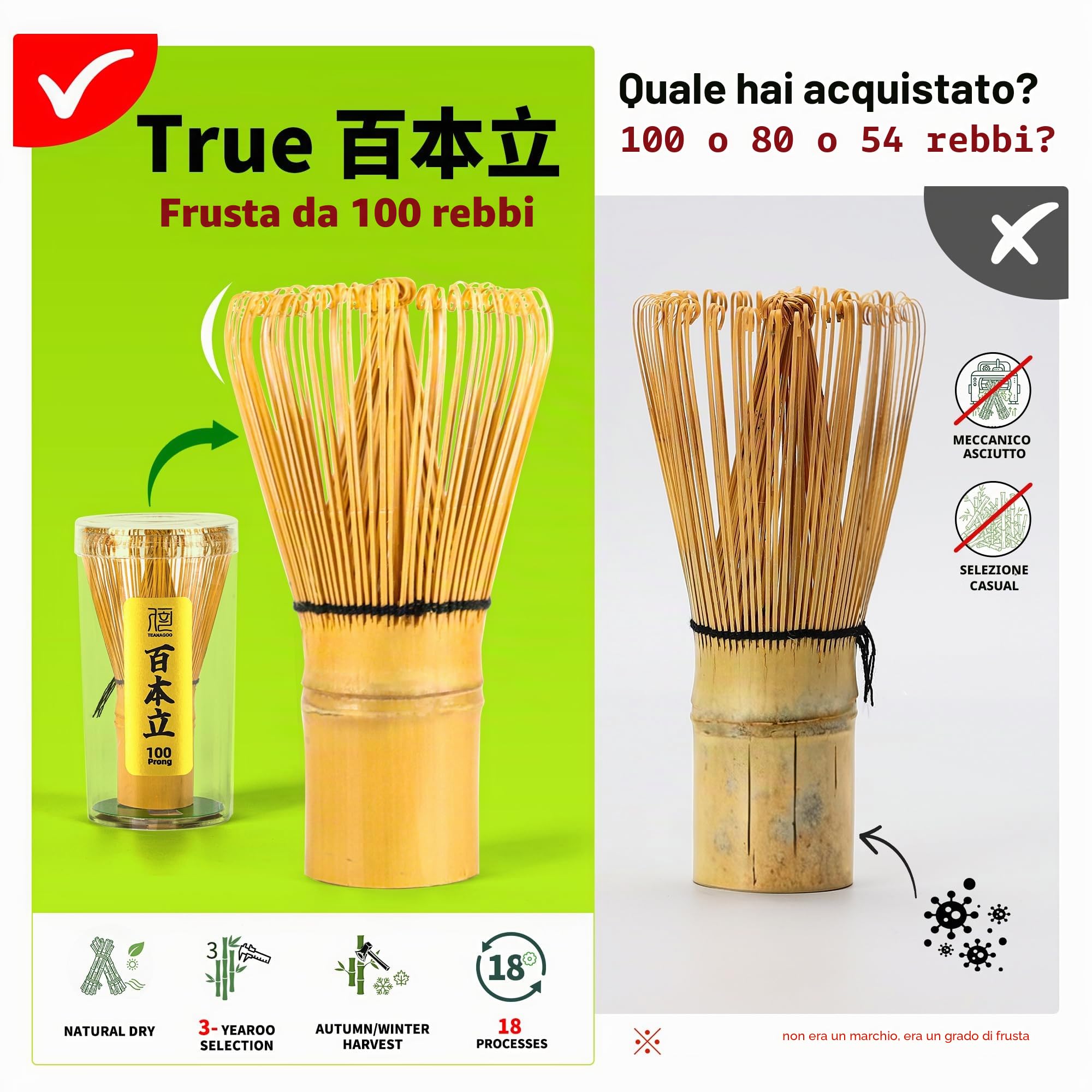 TEANAGOO MATCH KIT, Set da 7 pezzi, Matcha Cerimoniale, Matcha set da tè matcha per preparare la colazione/latte, set con ciotola (chawan)/frusta matcha, Idee Regalo di Eleganza per gli Amanti del Tè