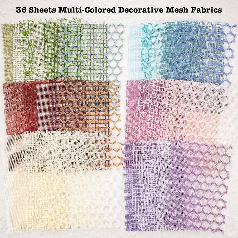 Sourcing Map Set 15 Fogli Carta Ruvida Per Scrapbooking – Mix Tessuto A Rete – 10x14 Cm – Rosa – Per Diari, Biglietti, Collage