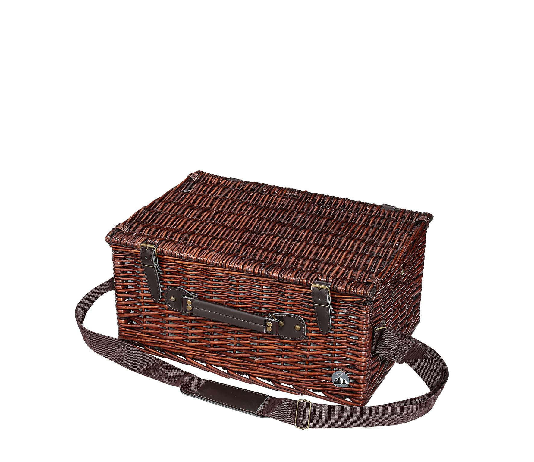 Cilio 155259 Varese Cesta de picnic marrón oscuro 4 personas