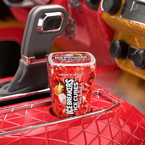 Miniatura 6 de ICE BREAKERS Ice Cubes Fruit Punch - Botellas de goma de mascar sin azúcar, 3.24 onzas (6 unidades, 40 piezas)