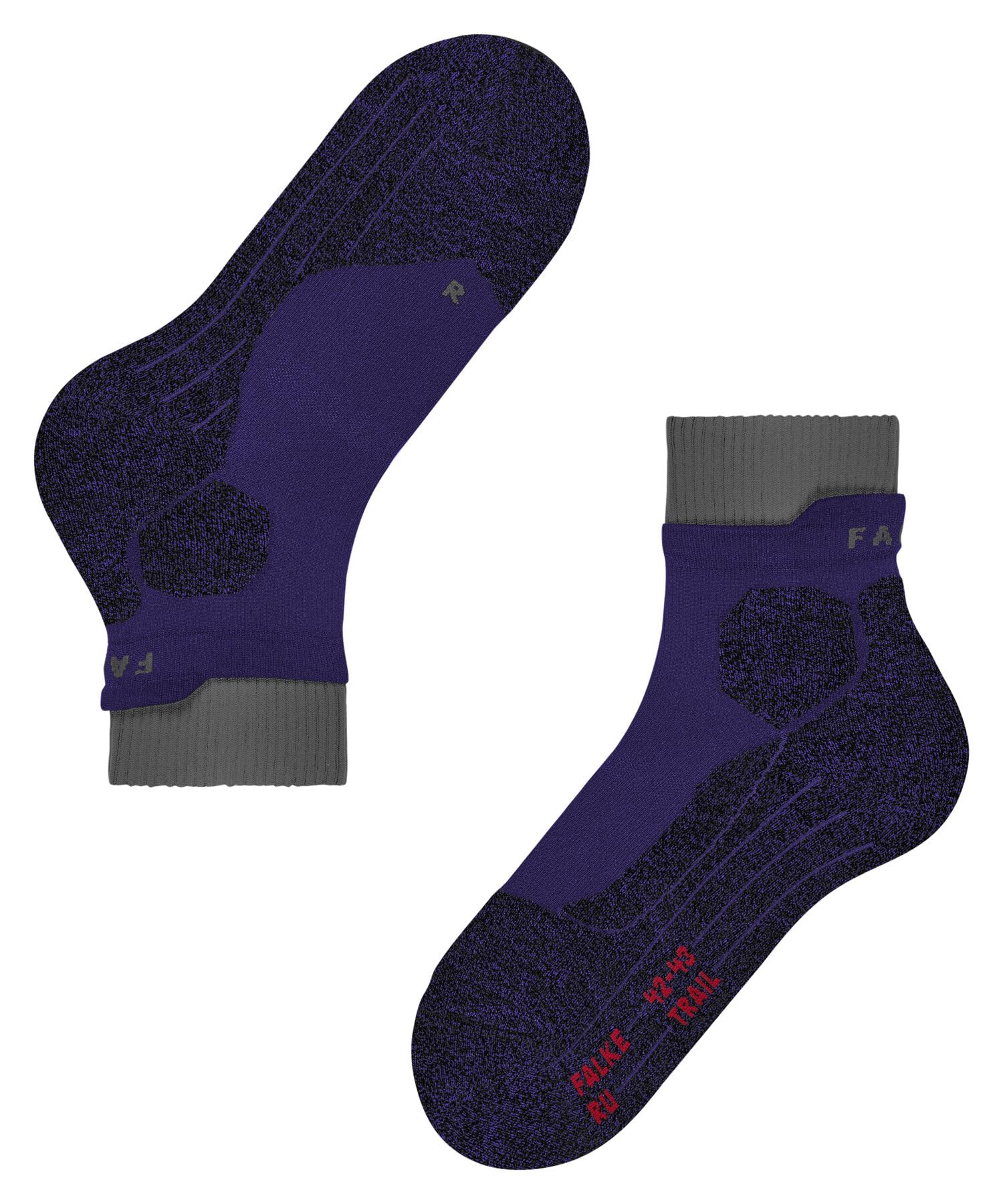 FALKE Kobiety Skarpety do biegania RU Trail W So materiał funkcyjny przeciw pęcherzom 1 Para, Fioletowy Amethyst 8683, 37-38