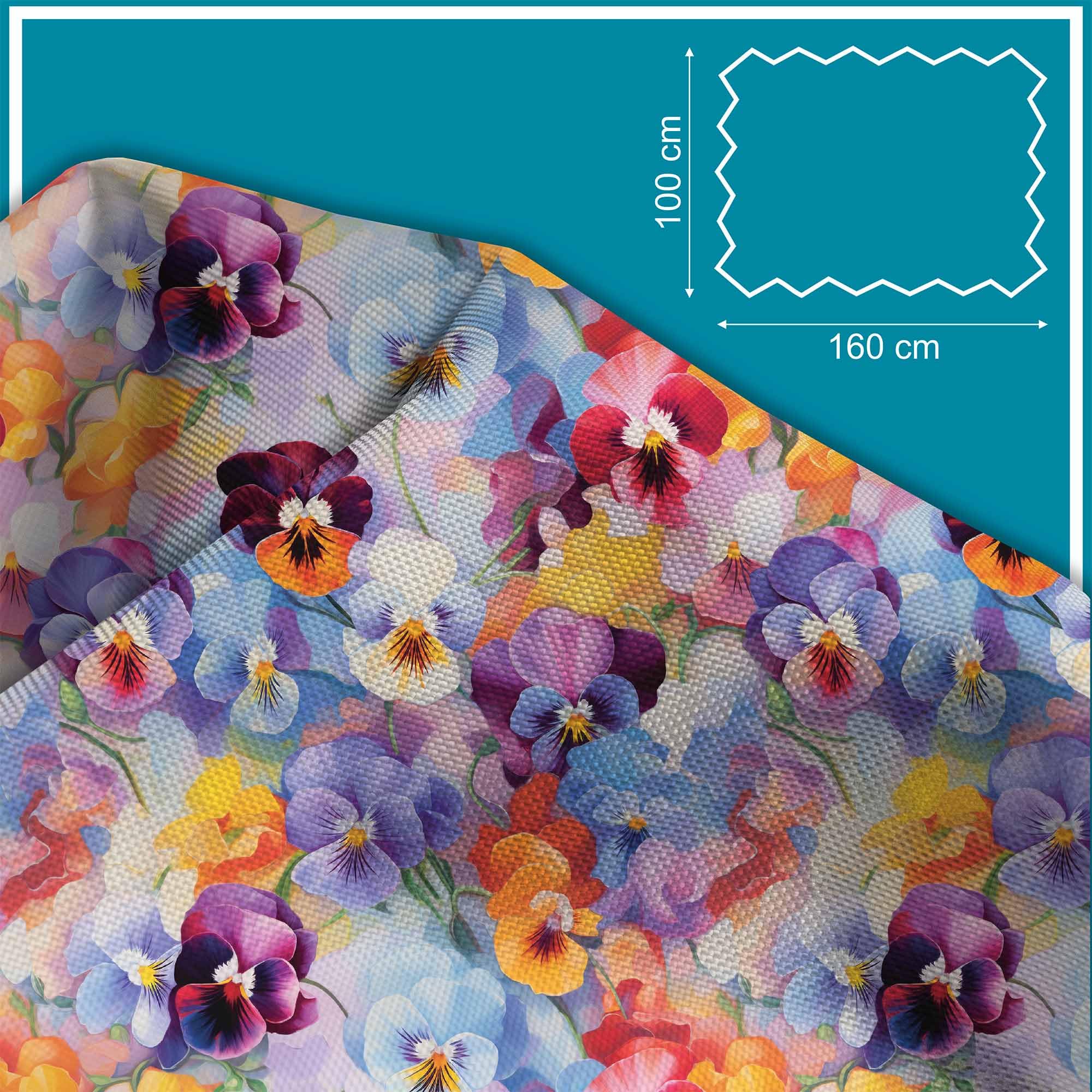 DreamRoots Tessuto Impermeabile al metro 160 cm Larghezza, 220 g/m² 600D, Stoffa per Cuscini Esterni - Astratto artistico 2M