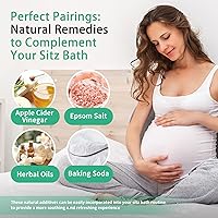 Vista 7 de RUGUO Bañera de asiento para inodoro Yoni Steam Seat - Baño sentado para hemorroides y cuidado posparto - Bidé portátil sin BPA - Lavabo plegable