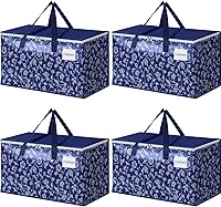 Vista 12 de HomeHacks Bolsas de mudanza, cajas de mudanza de tamaño extragrande, bolsas de equipaje resistentes con cremallera suave y asas resistentes, gran