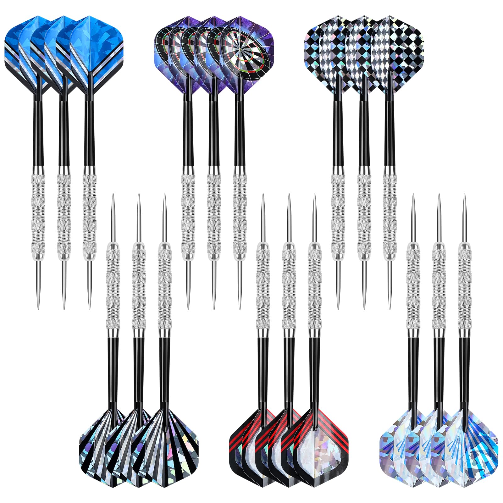 Accmor Metal Tip Darts, Steel Tip Darts, 14 Grams Professional Metal Darts, Darts Metal Tip Set, Metal Darts for Dartboard