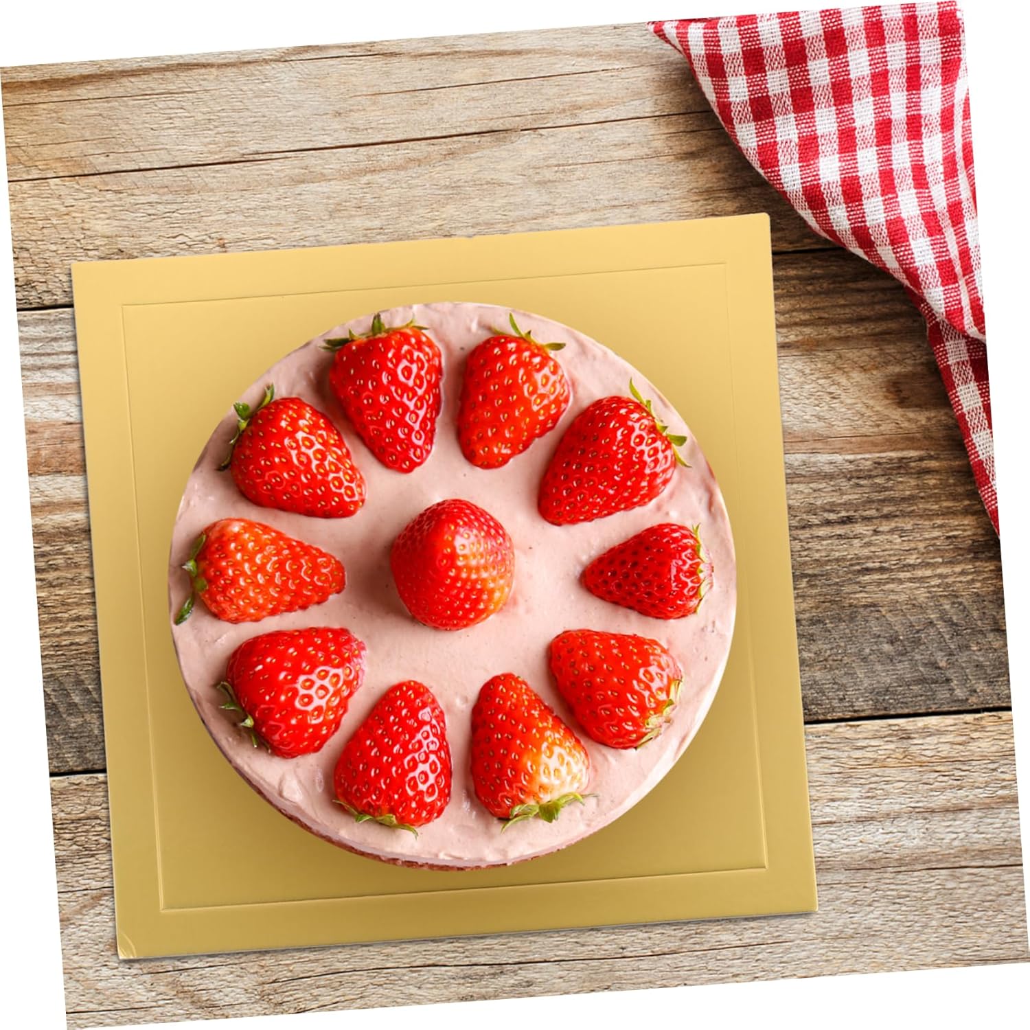 PRETYZOOM 10pcs Square Cake Base Trays Sturdy Cardboard Cake Drum for Birthday Wedding Smooth Edges Lightweight Design for Displaying