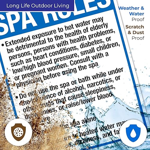 Miniatura 13 de New Mexico Spa Rules Sign, Complies with State of New Mexico Pool Safety Code, 24x30 Inches, 3M EGP Reflective .080 Aluminum, Fade Resistant, Made