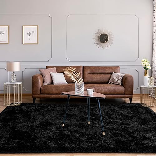 Miniatura 3 de Jelymark - Alfombra de interior peluda, mullida y supersuave para dormitorio, de 8 x 10 pies, para sala de estar, decoración del hogar, dormitorio