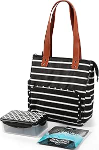Amazon.com: Arctic Zone Abigail Tote with 6 Piece Printed Leak Proof