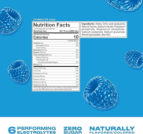 Miniatura 3 de CWENCH HYDRATION Bebida deportiva con electrolitos lista para beber, sabor a frambuesa azul, bebida de hidratación sin azúcar con vitaminas B, 6