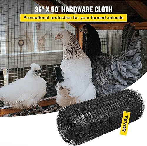 Miniatura 42 de VEVOR Paño de hardware, tamaño de malla de 48 pulgadas x 50 pies y 1 x 1 pulgada, alambre soldado de calibre 16 recubierto de vinilo de acero