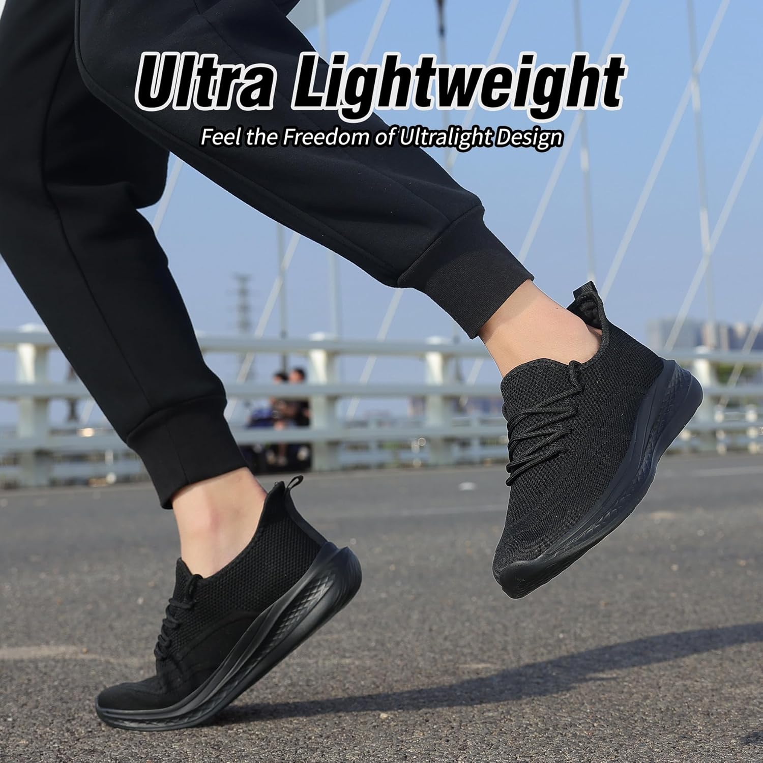 VAMJAM Men's Running Shoes Slip On Walking Shoes Non Slip Lightweight Workout Breathable Gym Sneakers Fashion Mesh Sneakers - Image 2