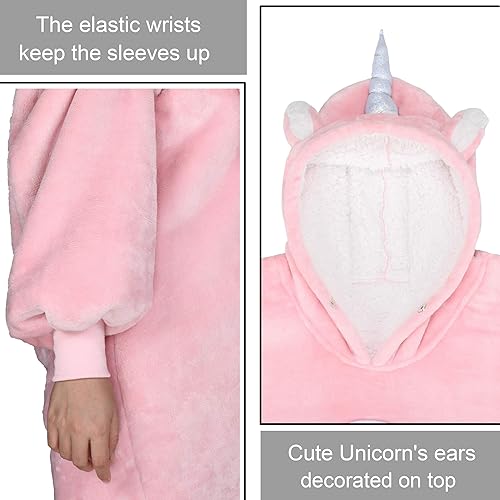 Miniatura 4 de Solaris - Sudadera tipo manta con capucha, cálida, supersuave y acogedora, de sherpa, para mujer, con bolsillo grande, el mejor regalo para tu