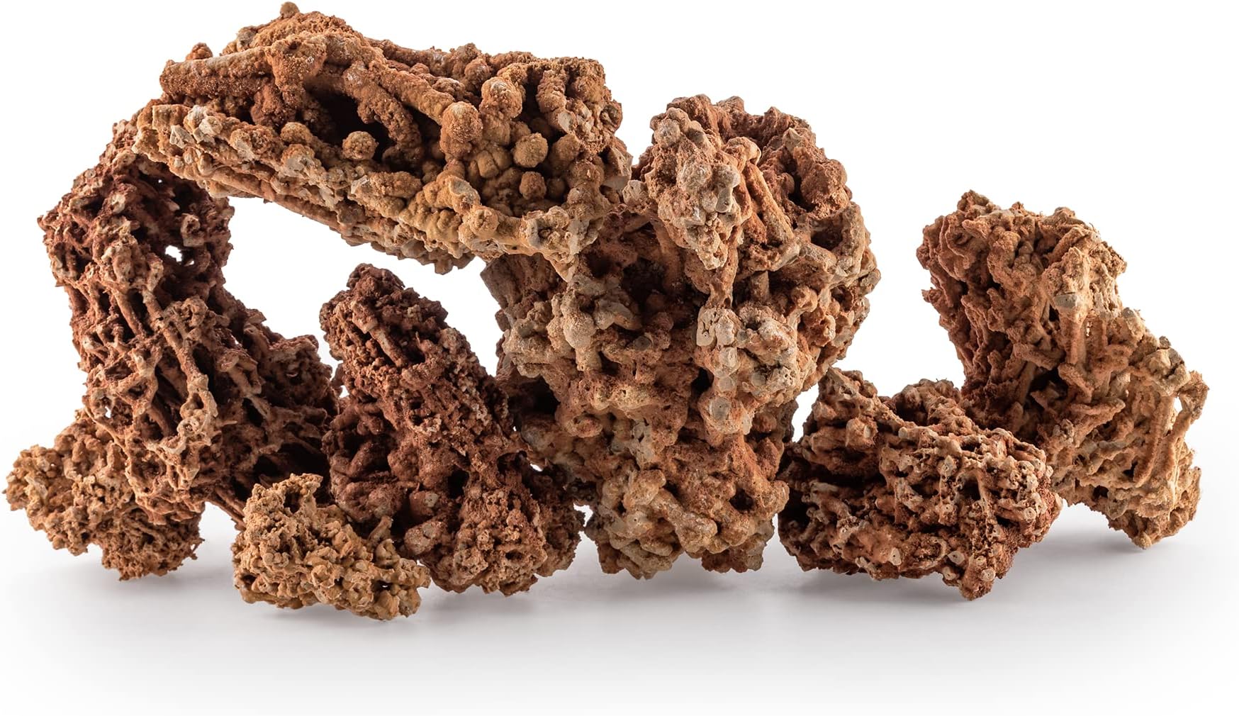 Aquarium Rock Fish Tank Stones Limestone Ideal for Malawi Cichlid - Improves Water Parameters (10kg, Red Limestone)