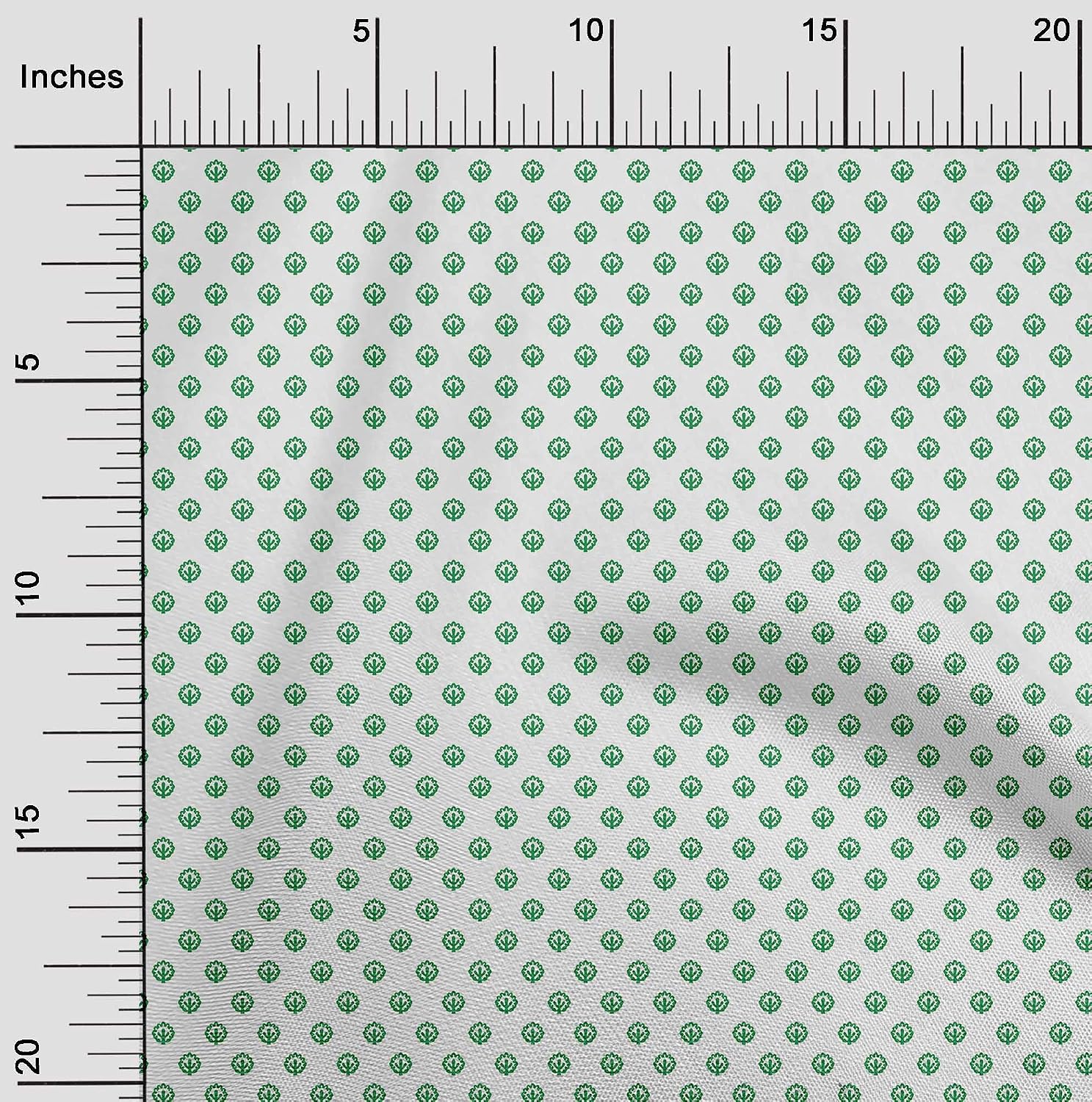 oneOone Cotton Flex Green Fabric Block Sewing Craft Projects Fabric Prints By Yard 40 Inch Wide-67