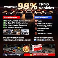 Vista 5 de Autel Sensor TPMS 1 sensor, válvula de metal MX-Sensor 315 MHz + 433 MHz, programable universal especialmente diseñado para reemplazo de sensores