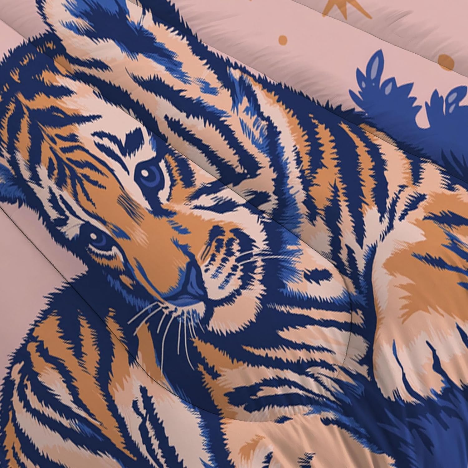 80" x 90" Coverless Duvet 7.5 Tog, Minimalist Moon Animals Print Kids Reversible Washable Coverless Duvets, Pink Super Soft Comfy Kids Duvets, 3 Duvet with 2 Pillowcase