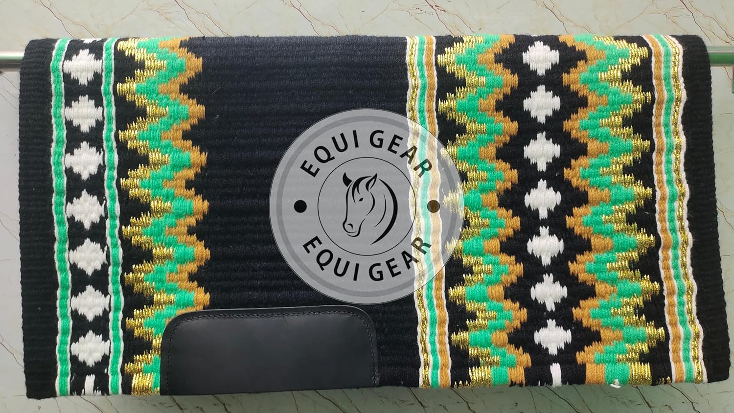 Western Show Horse Saddle Blanket New Zealand Wool Western Design Handmade Saddle Blanket Top Wool Pad Sensor Flex (Customization Available) ZB-0012