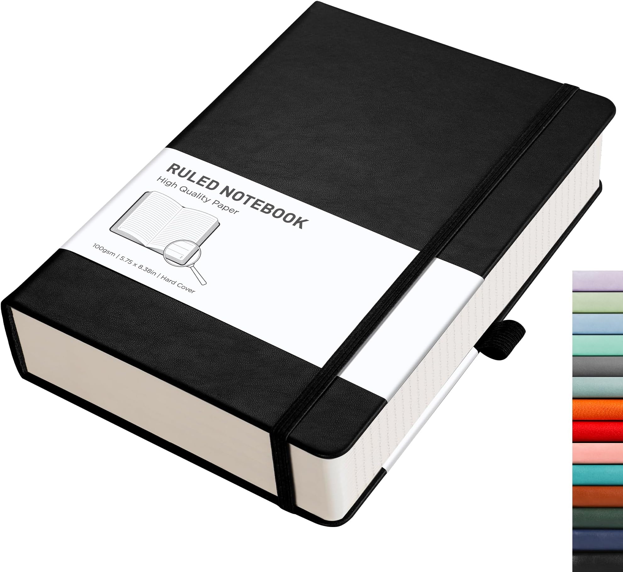 Carnet de notes ligné pour femme - Carnet à couverture rigide A5-100 g