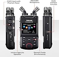 Vista 3 de Grabadora de audio portátil TASCAM Portacapture X6 de 32 bits Float, grabadora de campo para video, música, podcast, voz, podcasting
