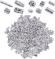 Vista 10 de BronaGrand 3.53 oz (alrededor de 220-300 unidades) cuentas espaciadoras de columna de oro antiguo, abalorios, collares, dijes, accesorios