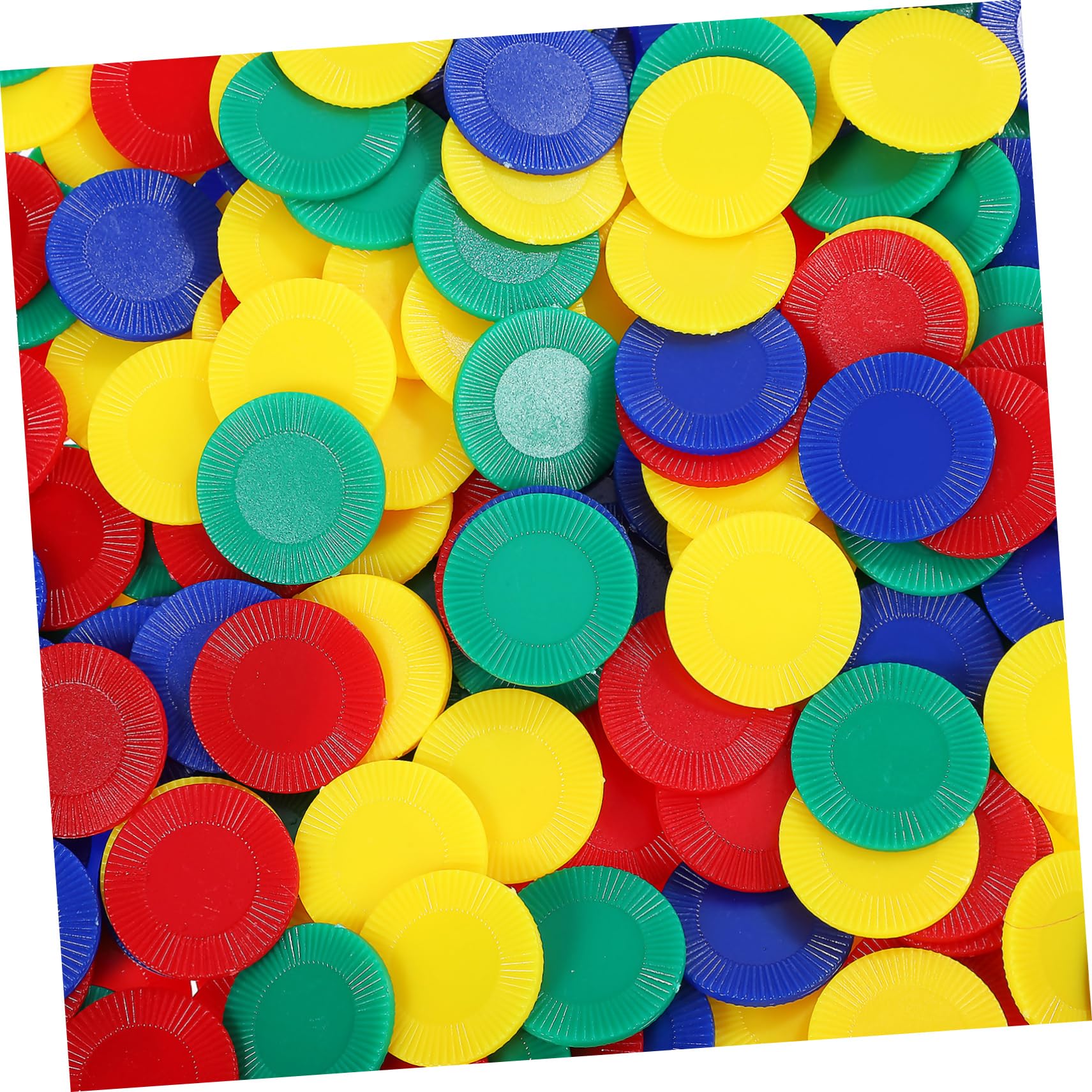 FAVOMOTO Sturdy Poker Chips Bingo Chips 400 Pcs Plastic Counters Smooth Surface for Math Entertainment