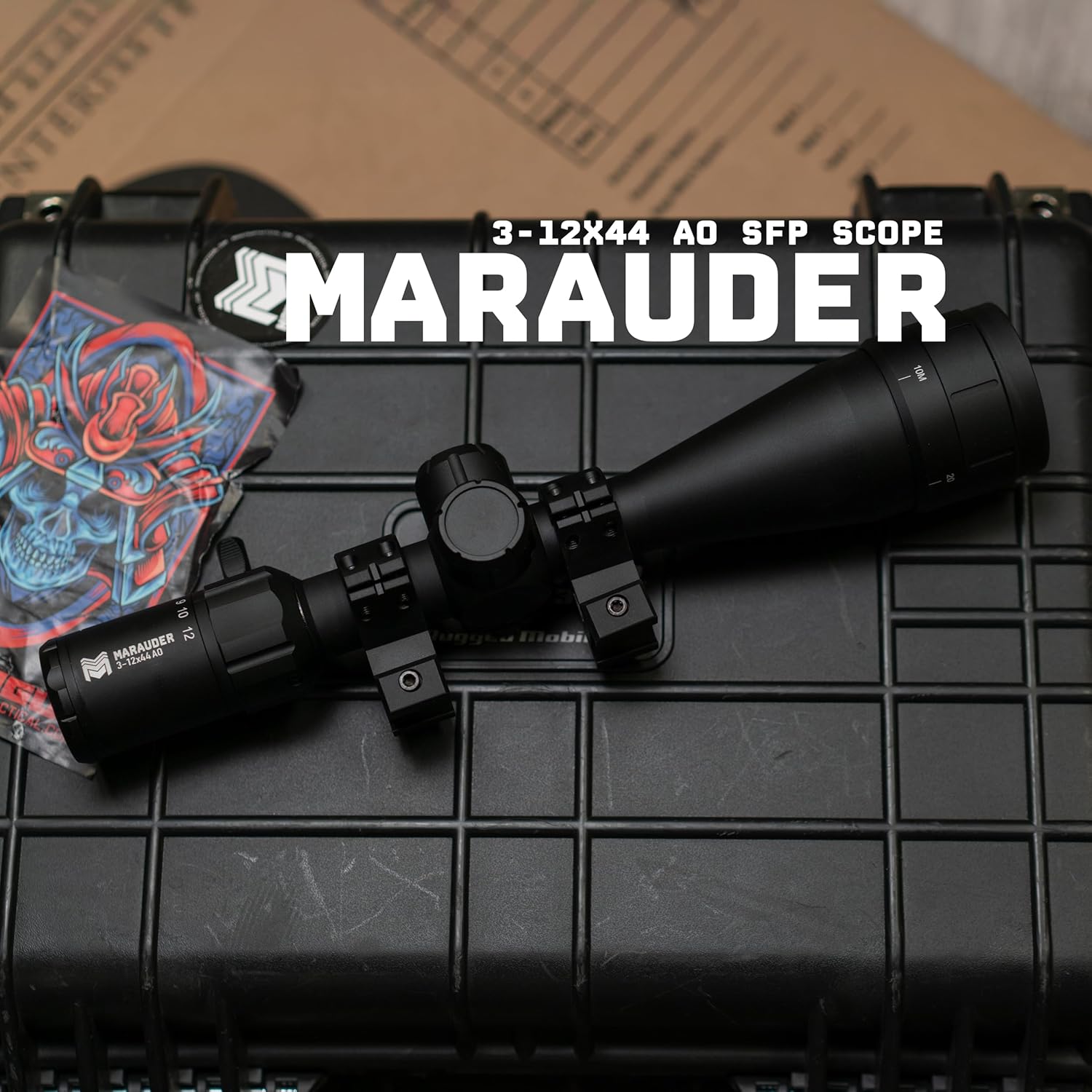 Monstrum Marauder 4-12x44 Rifle Scope with AO Adjustable Objective