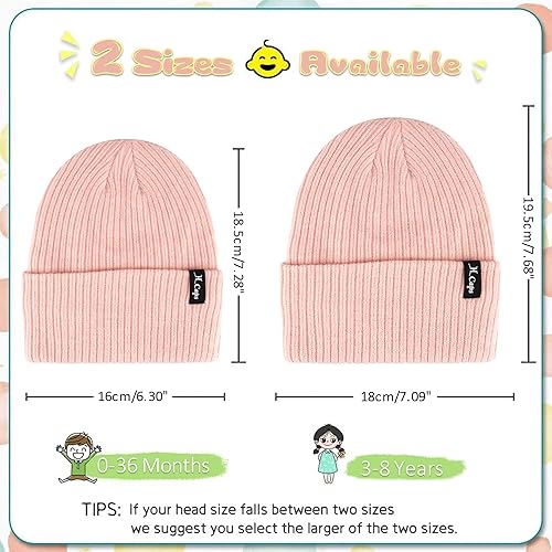 Miniatura 2 de FZ FANTASTIC ZONE Gorro de invierno para niños pequeños de 0 a 3 años de edad, gorro de invierno para niños y niñas de 0 a 3 años de edad, gorro de