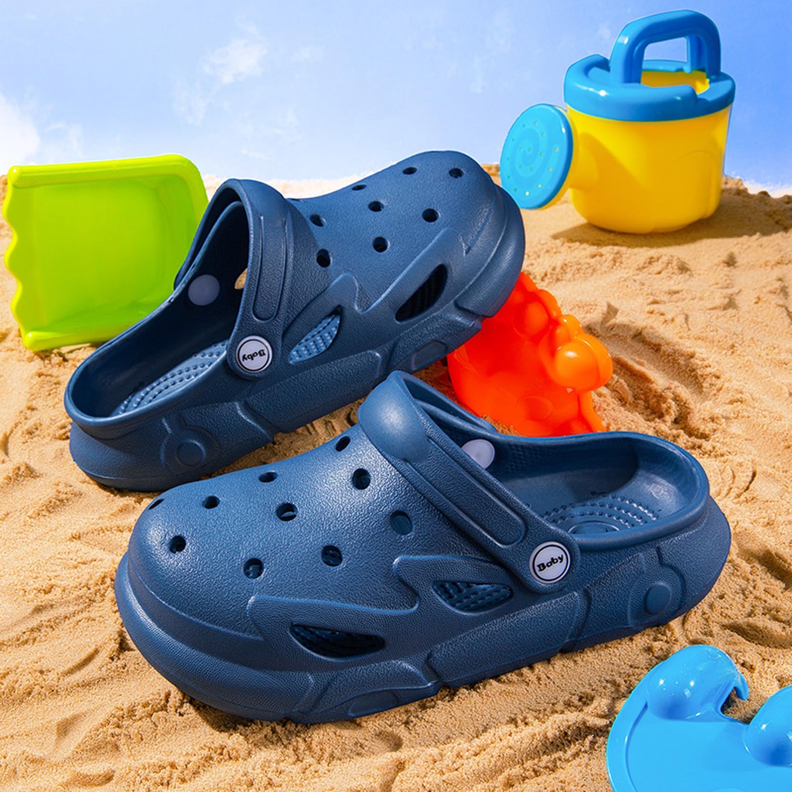 CERYTHRINA Kinder Clogs Eva – Leichte Slip-On Gartenschuhe für Jungen & Mädchen, rutschfest, atmungsaktiv, mit Fersenriemen, Sommer Hausschuhe für Strand, Garten & Zuhause