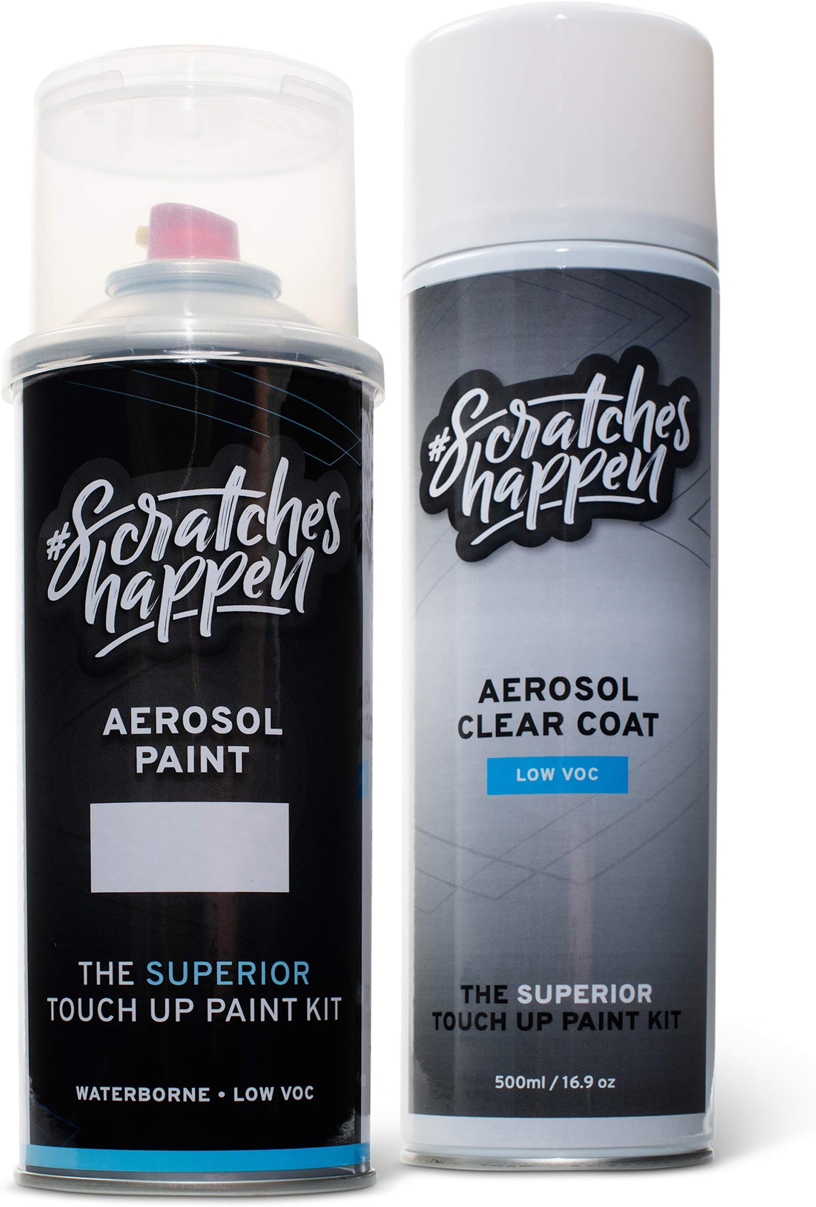 ScratchesHappen Exact-Match Touch Up Paint Kit Compatible with Jaguar Ebony Black (PEC/1807/1AT) - Aerosol, Essential