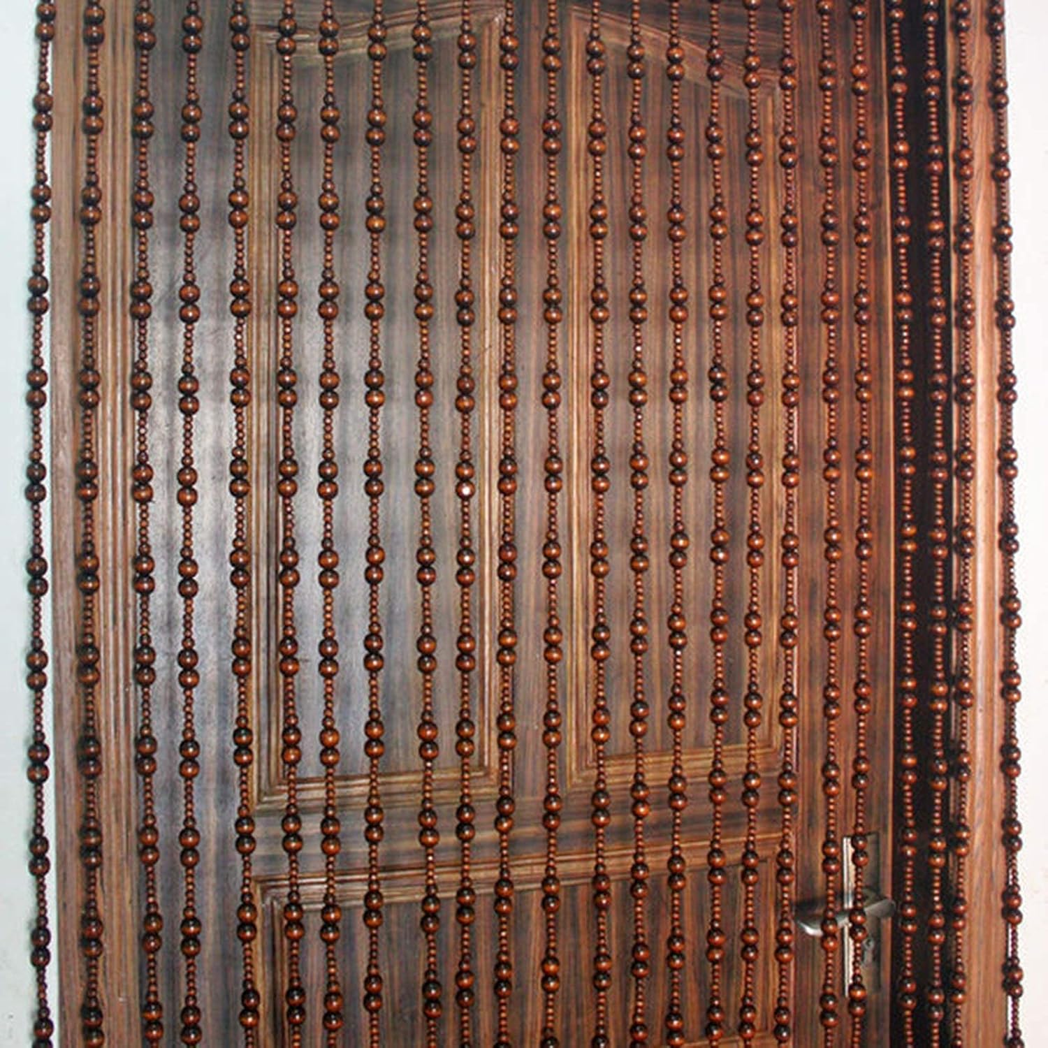 Natural Wooden Beads Door String, Retro Decorative Partition, Used for Doorway Living Room Bedroom, 21/25/31/41 Shares, Customizable Beaded Curtain (Color : A, Size : 21 strands-60