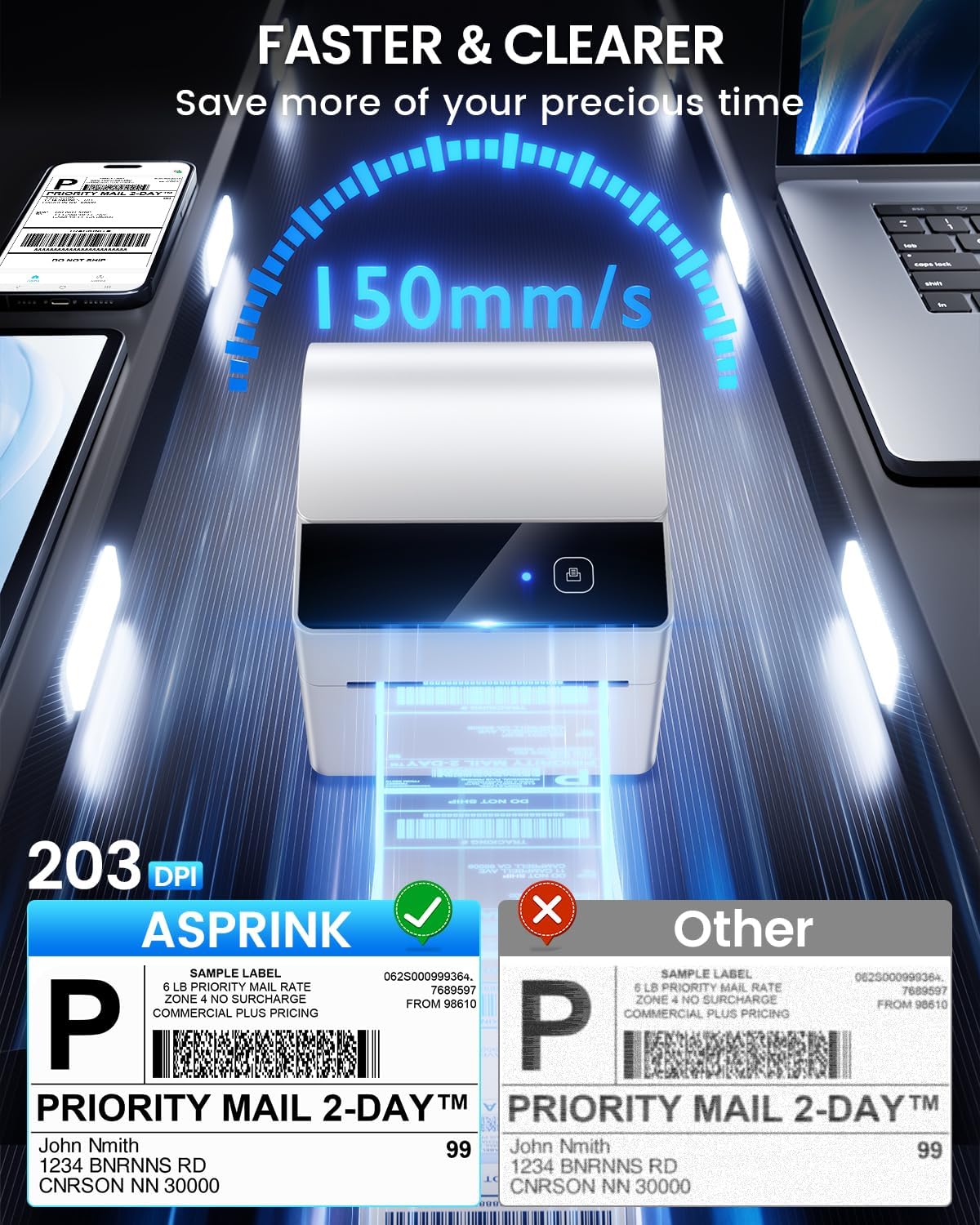 ASprink A64M printer speed and print quality comparison