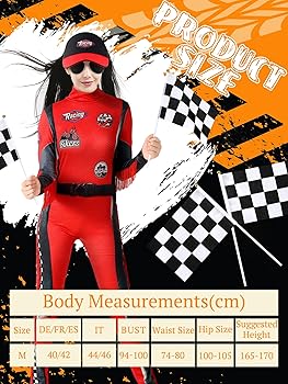 Amazon.com: Mepase 5 Pcs Halloween Racer Costume Women