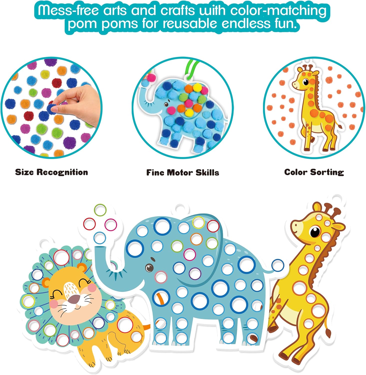My First Pom Pom Craft Kit for Kids Ages 3+