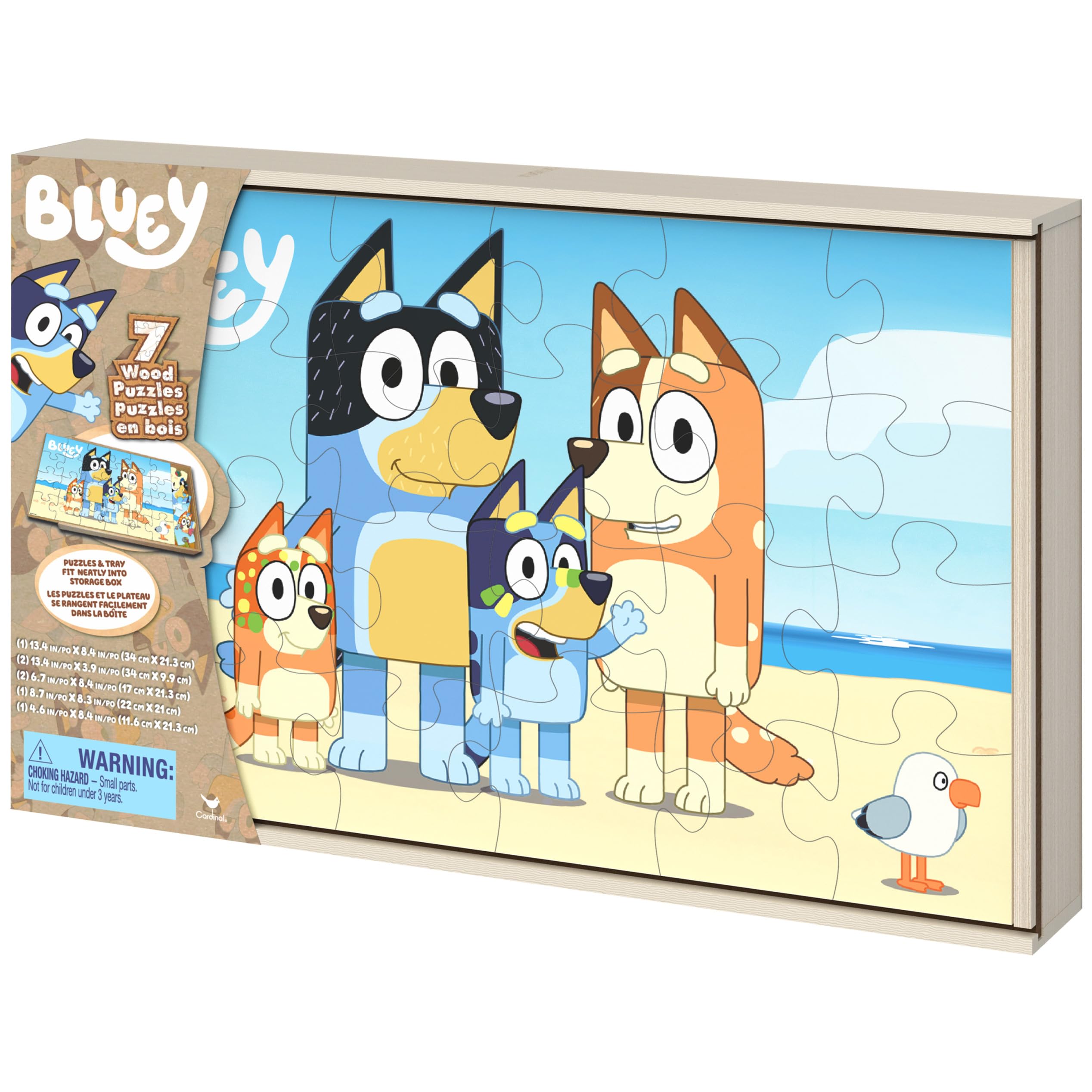 Amazon | Bluey(ブルーイ) 木製パズル ジグソーパズル7点セット 12