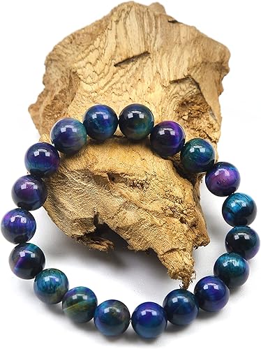 Miniatura 6 de Qiwan Cristales naturales y hermosos, piedras semipreciosas, piedras preciosas curativas, pulseras circulares sueltas de cuentas semiacabadas para