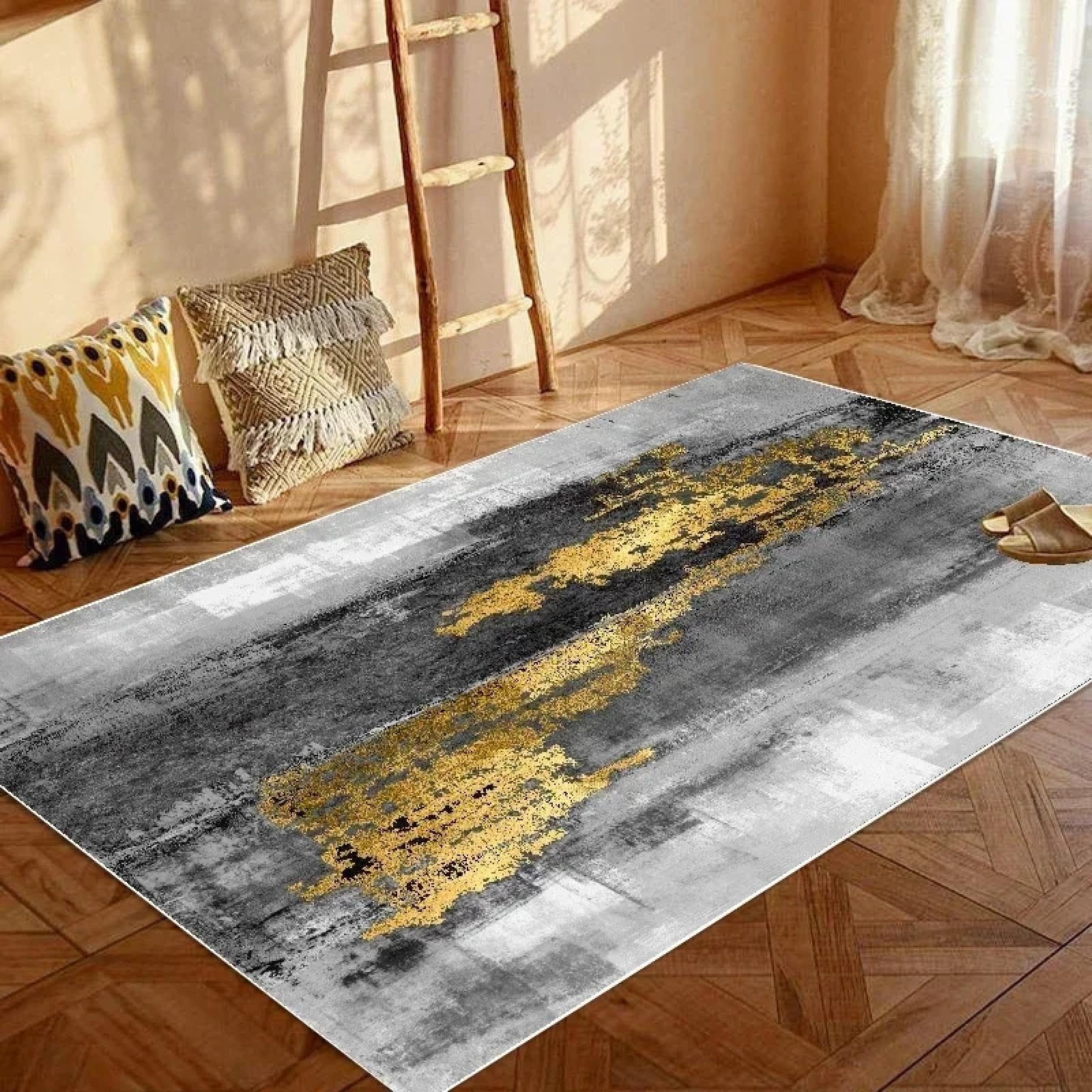 Tapis de sol salon antidérapant grand format 120x170cm et sécurisé