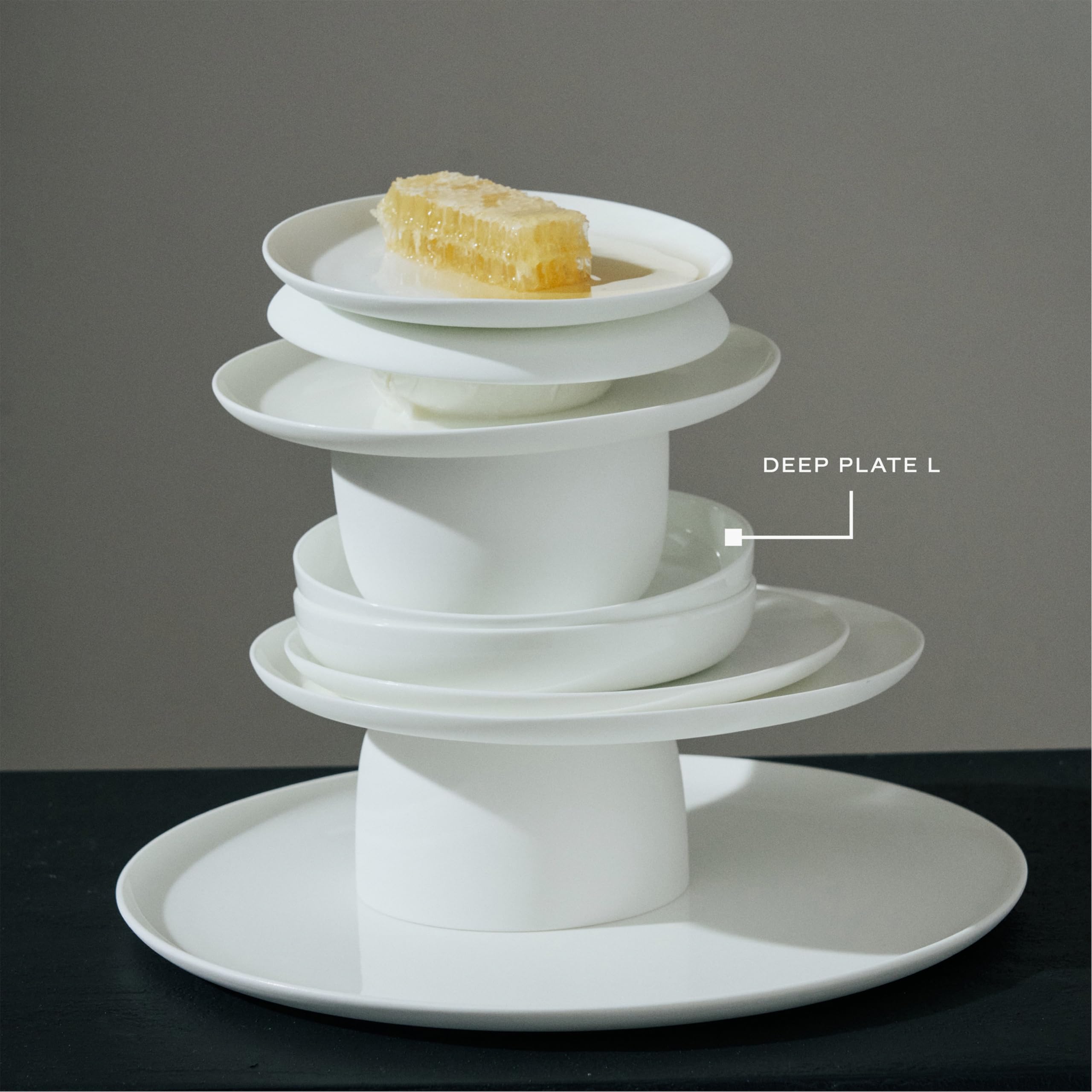 Juego de cuencos para pasta Serax | Vajilla Base de Piet Boon | Juego de 4 Platos Hondos para Ensaladas y Sopas | Cuencos de porcelana blanca | Apto para microondas | Tazones para la cena