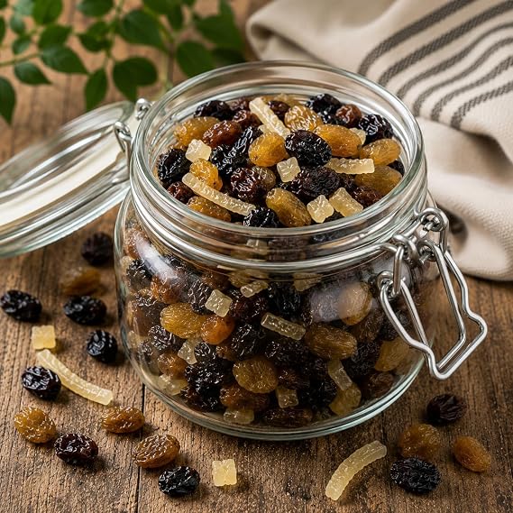 Hides Fine Foods - Mixed Dried Fruit with Peel 1kg - GMO Free - Suitable for Vegetarians - Baking - Desserts - Decorating - Cakes - Cookies -Tart - Mincemeat - Mince Pies - Panettone - Christmas Cake