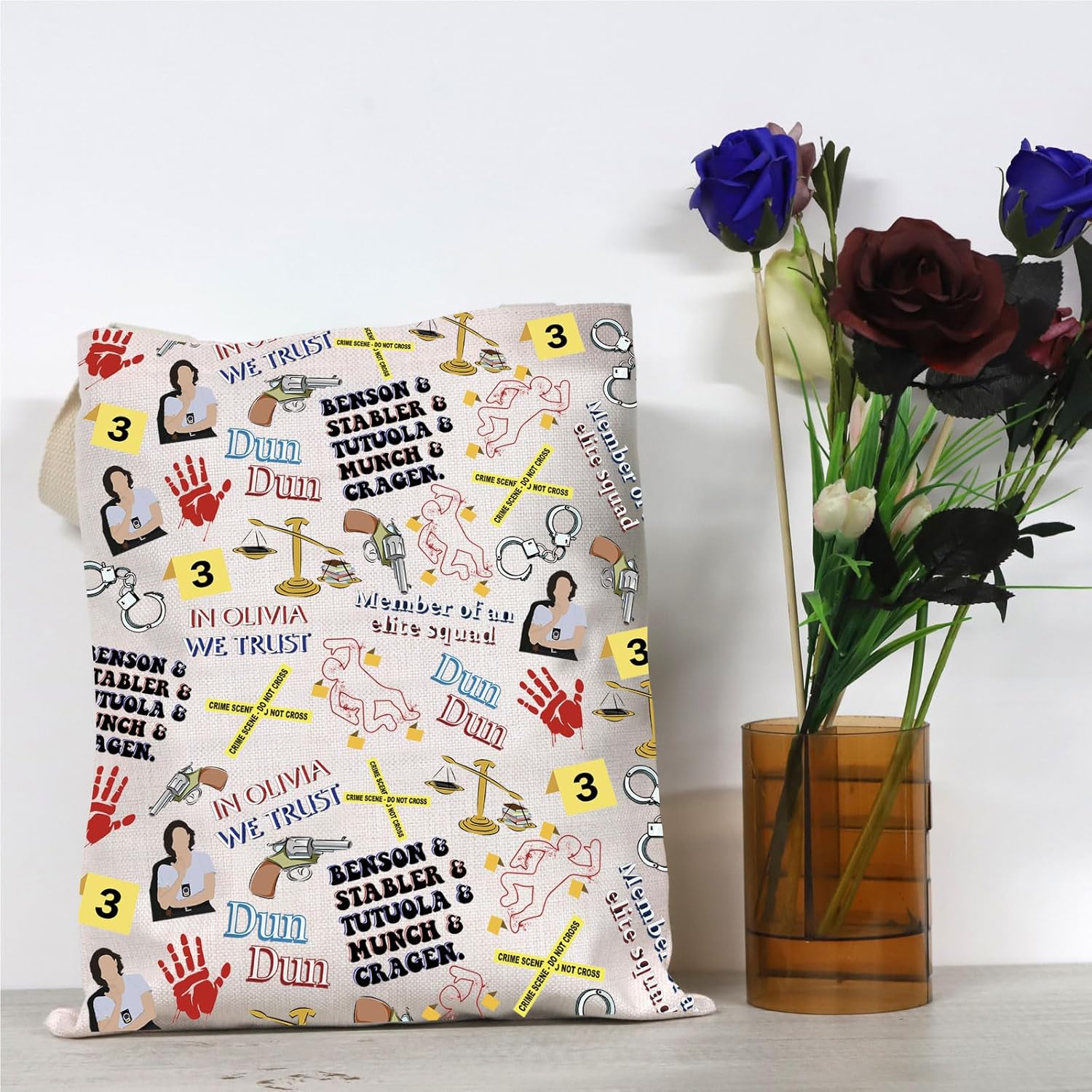 GJTIM Tv Series Fans Gift Zipper Pouch Law Detective Team Tv Show Merchandise Makeup Bag (Law Pattern Tote) - Image 6