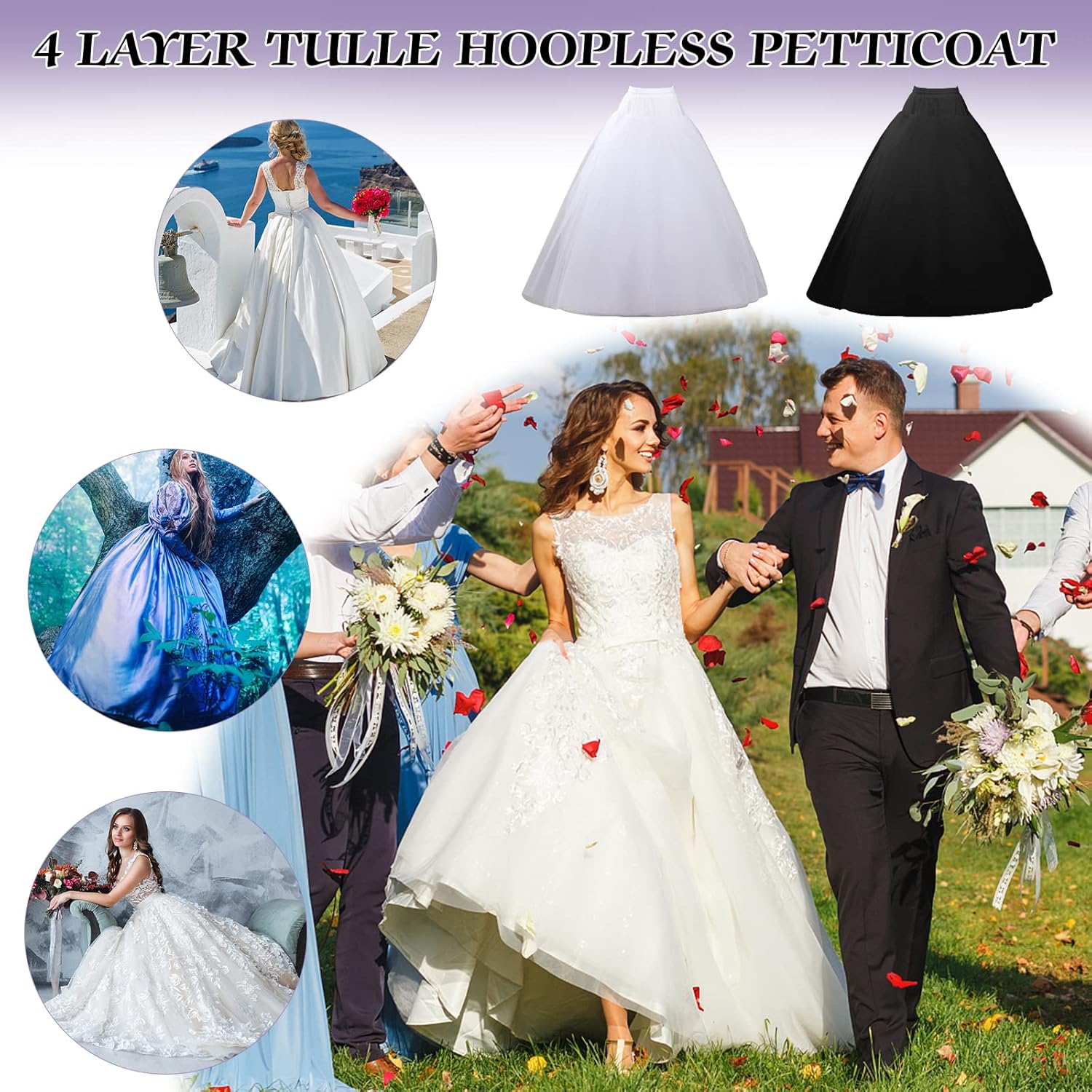 Women A-line Petticoat Floor Length Wedding Petticoat Crinoline Underskirt Slips Ball Gown Skirt - Image 6