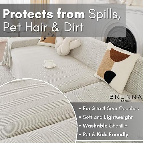 Miniatura 6 de Fundas de sofá y sofá de tamaño universal + eliminación de pelo de mascotas, funda de manta de sofá, manta para perros, funda de sofá lavable para