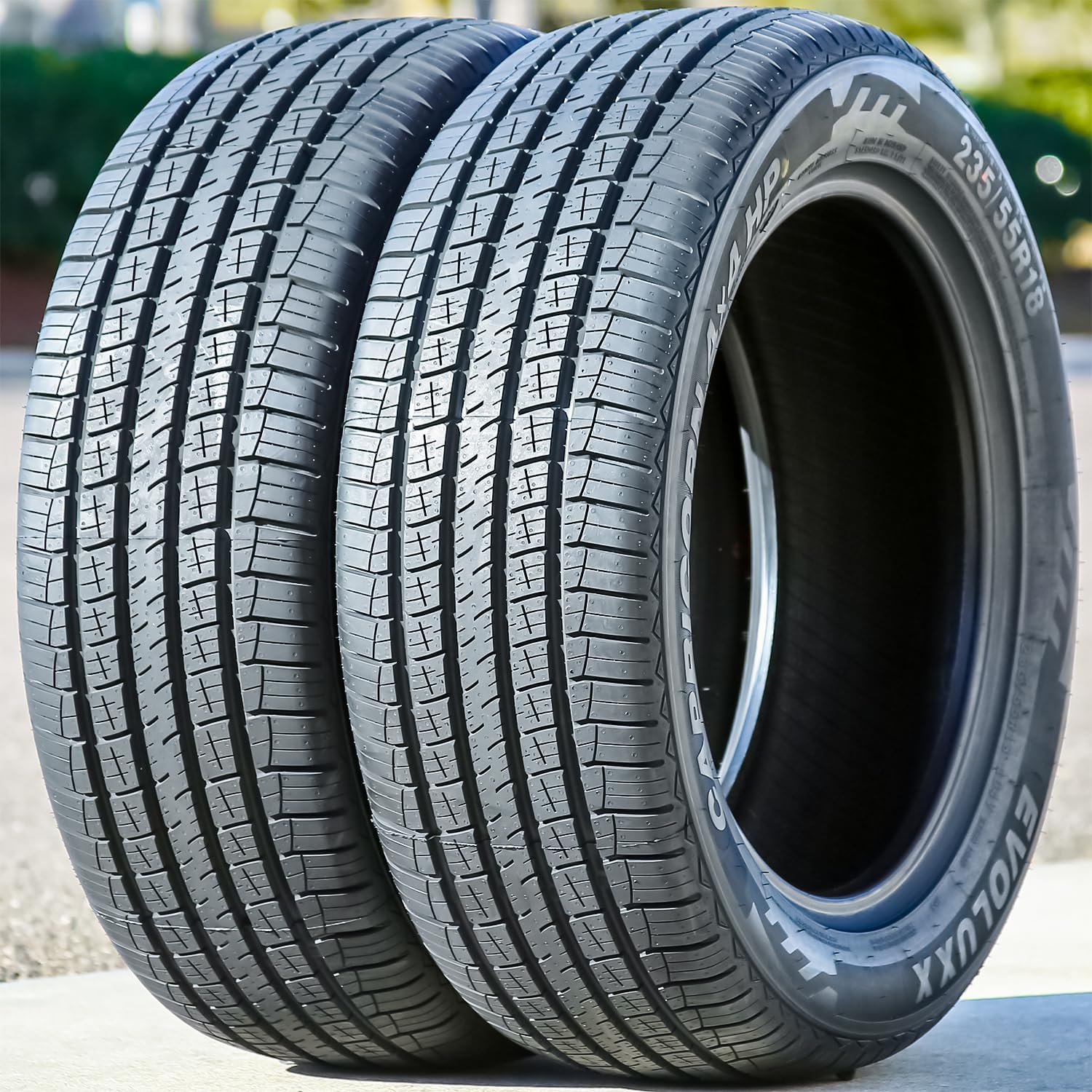 Set of 2 (TWO) Evoluxx Capricorn 4X4 HP All-Season Truck/SUV Performance Radial Tires-235/55R18 235/55/18 235/55-18 104V Load Range XL 4-Ply BSW Black Side Wall UTQG 480AA