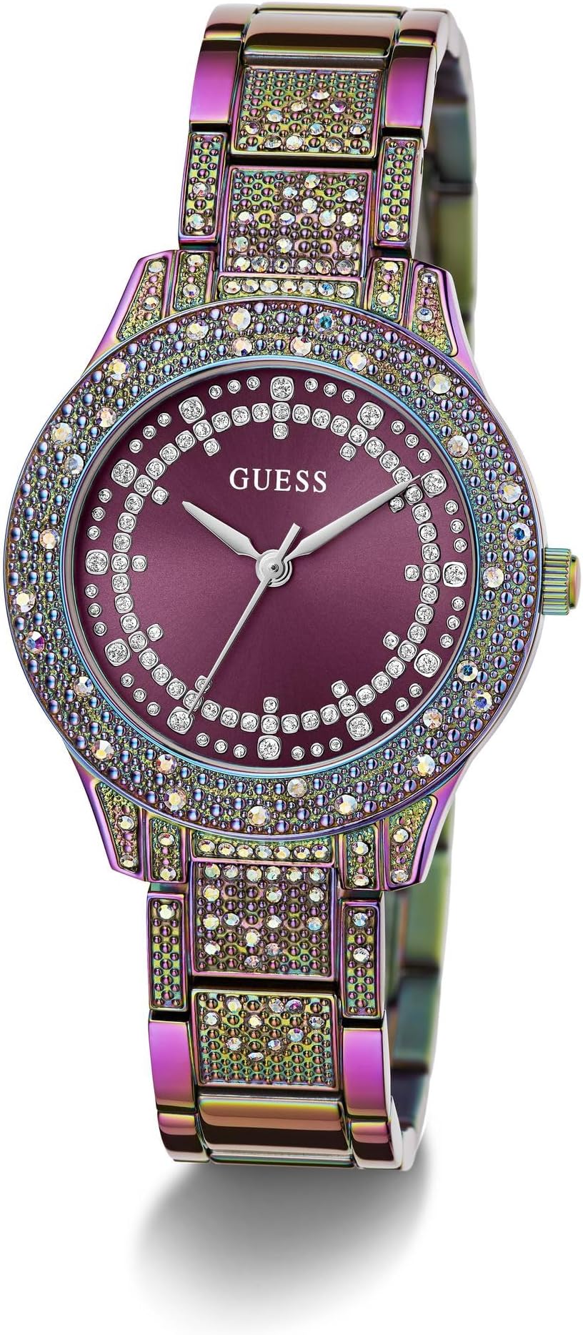 GUESS Stainless Steel Analog Purple Dial Women's Watch-Gw0746L3, Band_ Multicolor