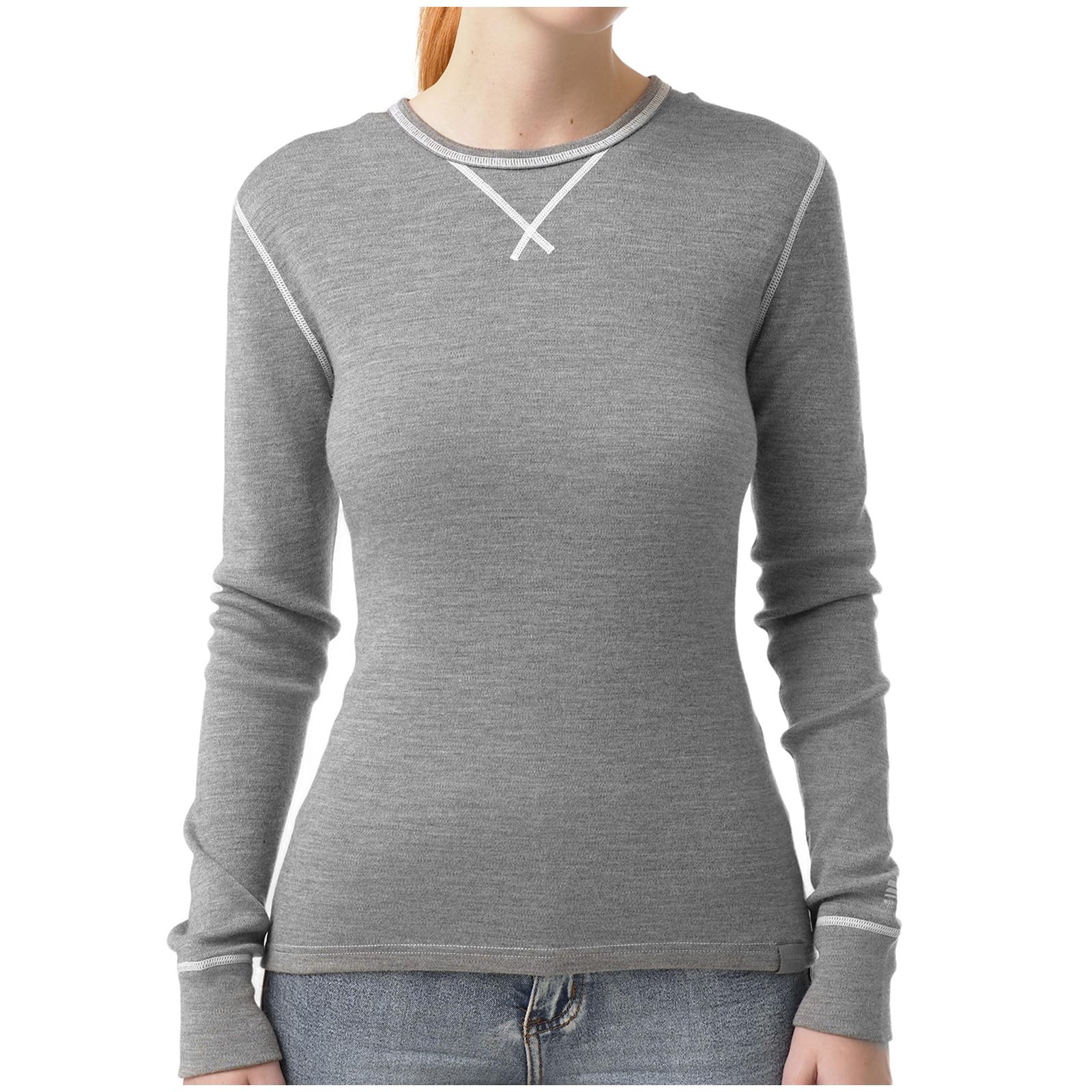MERIWOOL Womens Base Layer 100% Merino Wool Heavyweight 400g Thermal Shirt