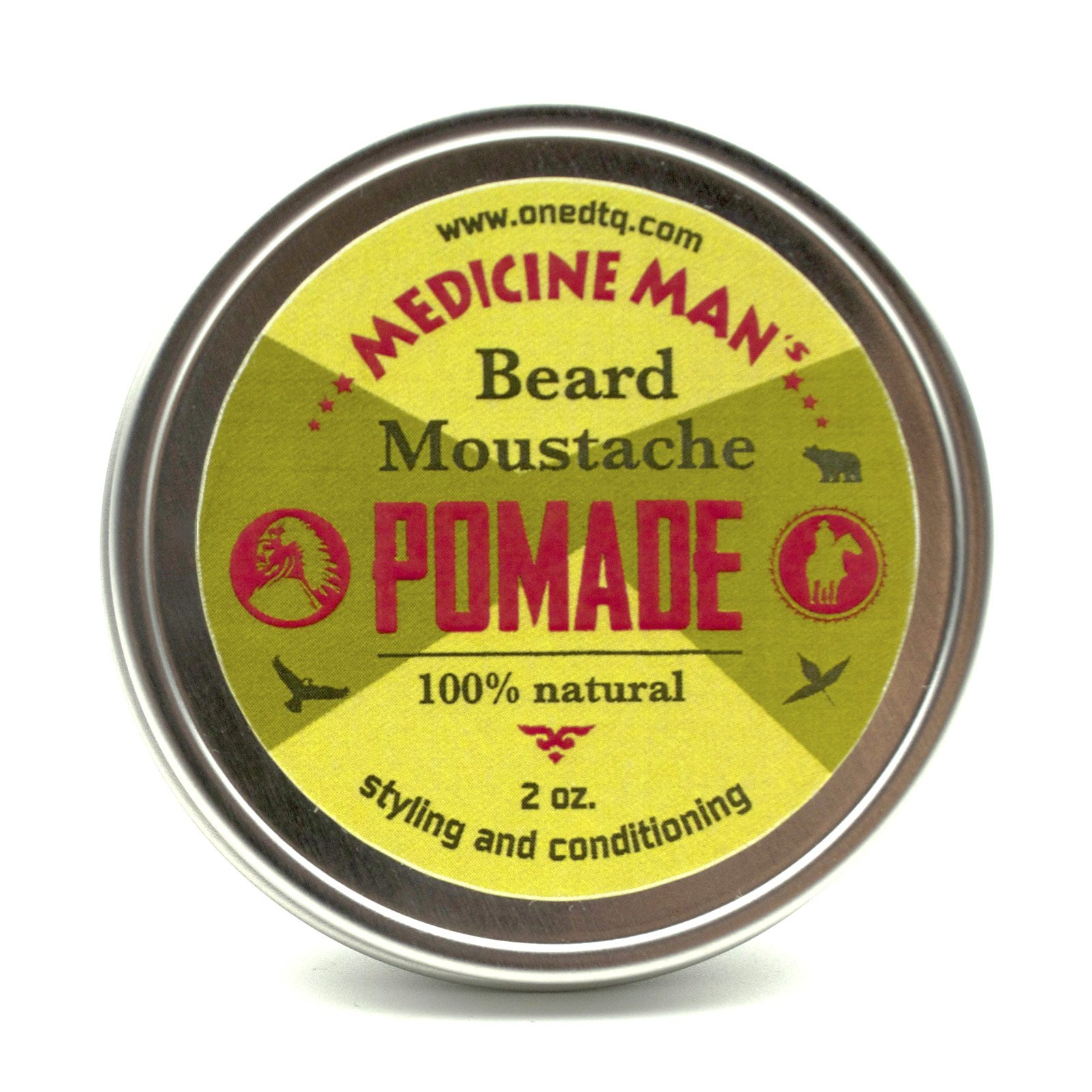 OneDTQ Medicine Man’s Beard Balm; Promotes Healthy Beard Growth, Premium Natural and Organic Butters and Oils, 2 Ounce, Mild Hold
