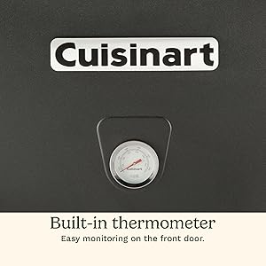 Cuisinart 30" Electric Smoker, 3 Adjustable Racks, Large Capacity BBQ Meat Smoker, Water & Wood Trays for Smoked Meat, Brisket, Salmon & Jerky, Adjustable Temperature Control