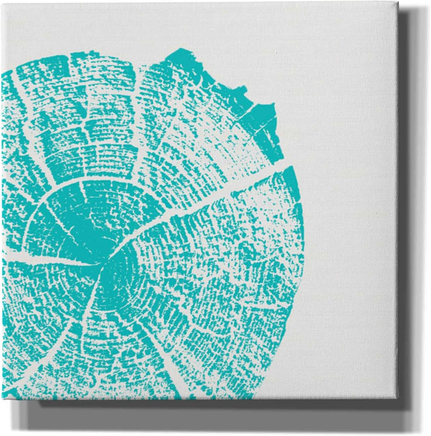 Epic Graffiti 'Aqua Slice' by Linda Woods, Canvas Wall Art, 12"x12"