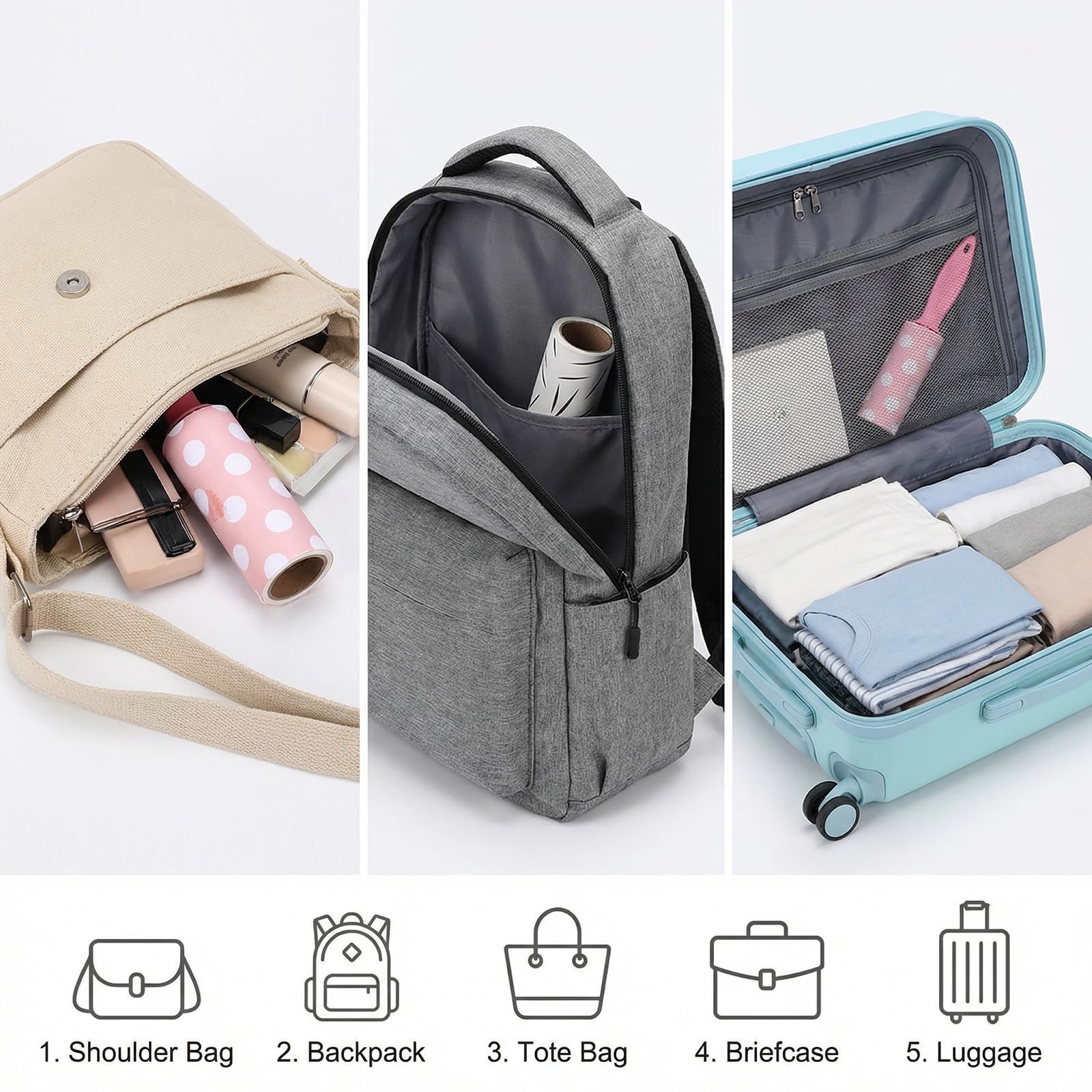 36 mini rulli per pelucchi per vestiti, dimensioni da viaggio, per vestiti, peli di animali domestici, mobili e auto, compatto, piccolo strumento di rimozione dei peli di animali domestici appiccicoso