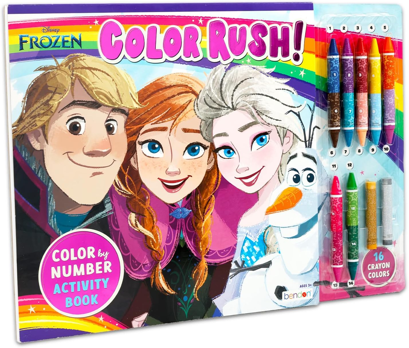 Disney Frozen Color by Number Coloring Pad Activity Set Anna Elsa Olaf Color By Number Activity Book Bundle | Crayons, Coloring Pages, Frozen Arts and Crafts for Girls
